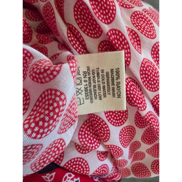 Seven Islands New York Sleeveless A-Line Dress L Red & White Polka Dot Rayon - Picture 6 of 9
